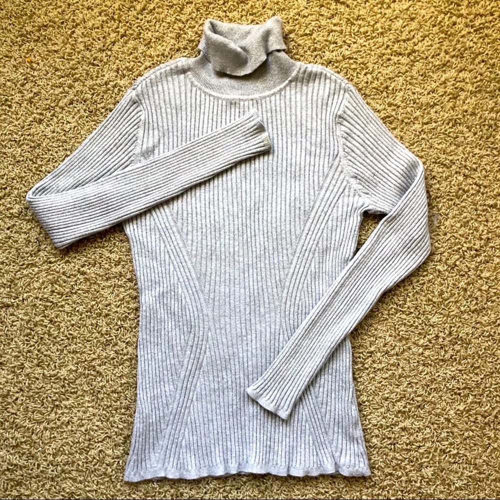 Lane Bryant long sleeve gray turtleneck sweater